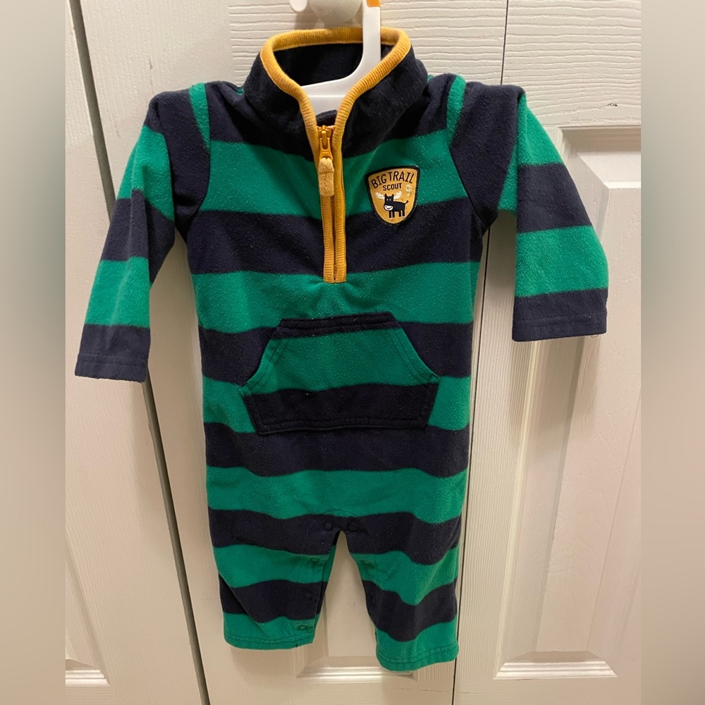 Carter baby fleece jumpsuit 9 months